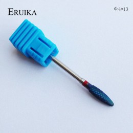 ERUIKA 6 typ niebieski zadziory węglika wolframu Nano powłoka wiertło do paznokci metalowe bity do frez do manicure akcesoria mł