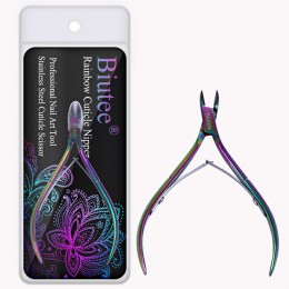 Biutee 1PC cążki do skórek nożyczki Rainbow Clipper Scissor Dead usuwanie skórek Manicure narzędzie do zdobienia paznokci narzęd