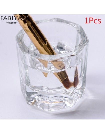 2 sztuk/partia szklany kryształ miska puchar Dappen danie Arcylic Powder Holder pojemnik Nail Art Manicure Salon narzędzia