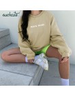 SUCHCUTE bluzy damskie Neon zielony dorywczo schudnąć bluza z kapturem Top Sudadera Mujer Kpop O-Neck jesień 2019 kobieta gotyck