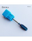 ERUIKA 6 typ niebieski zadziory węglika wolframu Nano powłoka wiertło do paznokci metalowe bity do frez do manicure akcesoria mł