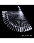 1 zestaw plastikowe sztuczne tipsy Stick polski wyświetlacz praktyka Fan Board narzędzie naturalne/przezroczyste/czarne Manicure