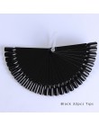 1 zestaw plastikowe sztuczne tipsy Stick polski wyświetlacz praktyka Fan Board narzędzie naturalne/przezroczyste/czarne Manicure