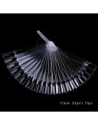 1 zestaw plastikowe sztuczne tipsy Stick polski wyświetlacz praktyka Fan Board narzędzie naturalne/przezroczyste/czarne Manicure