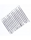 17 typ ze stali nierdzewnej odpychacz do skórek Manicure Pedicure Cutter łyżka Remover martwa skóra dwustronnie Nail Art narzędz