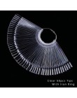 1 zestaw plastikowe sztuczne tipsy Stick polski wyświetlacz praktyka Fan Board narzędzie naturalne/przezroczyste/czarne Manicure
