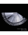 1 zestaw plastikowe sztuczne tipsy Stick polski wyświetlacz praktyka Fan Board narzędzie naturalne/przezroczyste/czarne Manicure