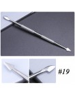 17 typ ze stali nierdzewnej odpychacz do skórek Manicure Pedicure Cutter łyżka Remover martwa skóra dwustronnie Nail Art narzędz