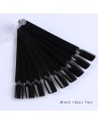 1 zestaw plastikowe sztuczne tipsy Stick polski wyświetlacz praktyka Fan Board narzędzie naturalne/przezroczyste/czarne Manicure