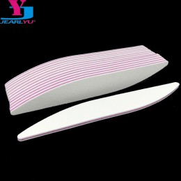 10 sztuk biały pilnik do paznokci 100/180 blok buforowy profesjonalny półksiężyc do Manicure żel UV lakier plik papier ścierny n