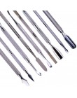 1 sztuk dwukrotnie koniec srebrny przyrząd do usuwania naskórka ze stali nierdzewnej palec martwa skóra Cut Manicure mieszanie p