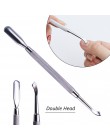 1 sztuk dwukrotnie koniec srebrny przyrząd do usuwania naskórka ze stali nierdzewnej palec martwa skóra Cut Manicure mieszanie p