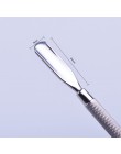 1 sztuk dwukrotnie koniec srebrny przyrząd do usuwania naskórka ze stali nierdzewnej palec martwa skóra Cut Manicure mieszanie p