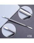 10 styl przyrząd do usuwania naskórka ze stali nierdzewnej podwójna głowica Pusher Finger martwa skóra Push Nail Art Pedicure Ma