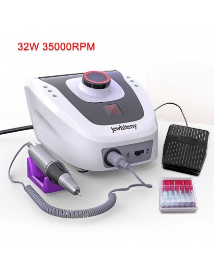 32W 35000RPM Pro elektryczna wiertła do paznokci aparatura do Manicure Pedicure pliki z nożem nail Art wiertarka Pen obrabiarek