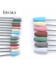 1 sztuk silikonowe wiertarka do paznokci wiertło do frezowania bity pliki Burr bufor do maszyna elektryczna Nail Art Grinder skó