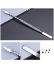 17 typ ze stali nierdzewnej odpychacz do skórek Manicure Pedicure Cutter łyżka Remover martwa skóra dwustronnie Nail Art narzędz