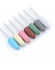 1 sztuk silikonowe wiertarka do paznokci wiertło do frezowania bity pliki Burr bufor do maszyna elektryczna Nail Art Grinder skó