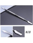 17 typ ze stali nierdzewnej odpychacz do skórek Manicure Pedicure Cutter łyżka Remover martwa skóra dwustronnie Nail Art narzędz
