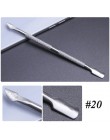 17 typ ze stali nierdzewnej odpychacz do skórek Manicure Pedicure Cutter łyżka Remover martwa skóra dwustronnie Nail Art narzędz