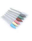 1 sztuk silikonowe wiertarka do paznokci wiertło do frezowania bity pliki Burr bufor do maszyna elektryczna Nail Art Grinder skó