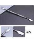 17 typ ze stali nierdzewnej odpychacz do skórek Manicure Pedicure Cutter łyżka Remover martwa skóra dwustronnie Nail Art narzędz