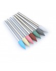 1 sztuk silikonowe wiertarka do paznokci wiertło do frezowania bity pliki Burr bufor do maszyna elektryczna Nail Art Grinder skó