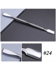 17 typ ze stali nierdzewnej odpychacz do skórek Manicure Pedicure Cutter łyżka Remover martwa skóra dwustronnie Nail Art narzędz