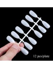 120 sztuk owalny kształt sztuczne tipsy przezroczyste naturalne Faux Ongles wyświetlacz paleta na paznokcie sztuka projekt narzę