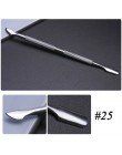 17 typ ze stali nierdzewnej odpychacz do skórek Manicure Pedicure Cutter łyżka Remover martwa skóra dwustronnie Nail Art narzędz