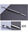 17 typ ze stali nierdzewnej odpychacz do skórek Manicure Pedicure Cutter łyżka Remover martwa skóra dwustronnie Nail Art narzędz