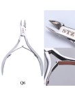 STZ profesjonalne nożyczki ze stalowymi ćwiekami nożyczki do skórek nożyczki Manicure wrastające Clipper trymer paznokieć Cutter