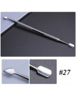 17 typ ze stali nierdzewnej odpychacz do skórek Manicure Pedicure Cutter łyżka Remover martwa skóra dwustronnie Nail Art narzędz