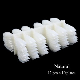 120 sztuk owalny kształt sztuczne tipsy przezroczyste naturalne Faux Ongles wyświetlacz paleta na paznokcie sztuka projekt narzę