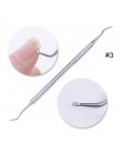 1 Pc podwójnie zakończony stal nierdzewna czysty odpychacz do skórek widelec trójkątny hak Fixer Remover pielęgnacja stóp Toe wr