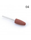 1 sztuk silikonowe wiertarka do paznokci wiertło do frezowania bity pliki Burr bufor do maszyna elektryczna Nail Art Grinder skó