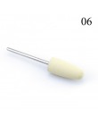 1 sztuk silikonowe wiertarka do paznokci wiertło do frezowania bity pliki Burr bufor do maszyna elektryczna Nail Art Grinder skó