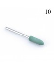 1 sztuk silikonowe wiertarka do paznokci wiertło do frezowania bity pliki Burr bufor do maszyna elektryczna Nail Art Grinder skó