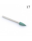 1 sztuk silikonowe wiertarka do paznokci wiertło do frezowania bity pliki Burr bufor do maszyna elektryczna Nail Art Grinder skó