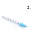 1 sztuk silikonowe wiertarka do paznokci wiertło do frezowania bity pliki Burr bufor do maszyna elektryczna Nail Art Grinder skó