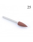 1 sztuk silikonowe wiertarka do paznokci wiertło do frezowania bity pliki Burr bufor do maszyna elektryczna Nail Art Grinder skó