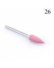 1 sztuk silikonowe wiertarka do paznokci wiertło do frezowania bity pliki Burr bufor do maszyna elektryczna Nail Art Grinder skó