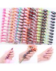 24 szt. Nail artystyczny Manicure lustro odblaskowe wskazówki świetlne dla fałszywych paznokci sztuczne paznokcie formy rozszerz