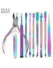 Pełna uroda Manicure Cutter Rainbow obcinacz do paznokci szczypce martwa skóra żel zmywacz do paznokci odpychacz do skórek narzę