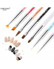 Nail Art Gradient nierówny pędzelek do zdobień nylonowe włosy lakier żelowy UV porady ząbkowane postrzępione rysunek malarstwo c