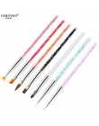 Nail Art Gradient nierówny pędzelek do zdobień nylonowe włosy lakier żelowy UV porady ząbkowane postrzępione rysunek malarstwo c