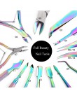Pełna uroda Manicure Cutter Rainbow obcinacz do paznokci szczypce martwa skóra żel zmywacz do paznokci odpychacz do skórek narzę