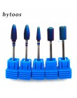 HYTOOS Blue & Rainbow wiertło do paznokci 3/32 "zadziory węglika wolframu Manicure bity akcesoria do wiertarek frez narzędzia do