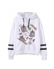 Bluza z kapturem z motywem kota moda damska cartoon koreański harajuku różowy kobiecy styl kawaii 90s odzież bluza z kapturem po