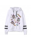 Bluza z kapturem z motywem kota moda damska cartoon koreański harajuku różowy kobiecy styl kawaii 90s odzież bluza z kapturem po